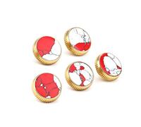 5 Pcs Trumpet Valve Cap Print Trumpet Valve Button Metal Trumpet Valve Part Trumpet Finger Button Replacement Set