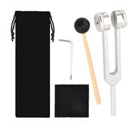 5 Pcs Tuning Forks for Healing, 128 Hz Aluminum Alloy Tuning Fork with Hammer Wipe Storage Bag Tunings Forks for DNA Repair Healing, Sound Therapy, Musical Instrument, Balancing, Healers, Vibration