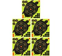5 Pcs Turtle Splatter Shooting Target Stickers, 8 in / 20 cm Reactive Animal Design Archery Targets for Practice, Vivid Splatter Effect for Clear Impact, Suitable for Indoor or Outdoor Training