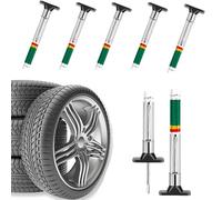 5 Pcs Tyre Tread Depth Gauge UK - Color Coded Tyre Depth Measurement Tool in 25MM/32nds