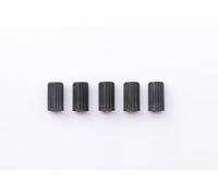 5 PCS Universal Control Knobs 10×14 mm, Fits 4 mm(0.16 in) Shaft, Plastic Knob with Brass Insert, Fluted Grip for Potentiometers, Switches,Music Instruments & Control Panels