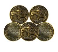 5 Pcs USA Navy Challenge Coins - Military Navy Core Values and Sailor's Creed Themed Souvenirs for Soldiers and Veterans
