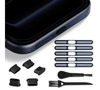 5 PCS USB C Speaker Dust Cover for iPhone 17 Pro Max Earpiece Speaker Mesh Anti Dust Proof Adhesive Cover, Type C Dust Plugs Port Protector