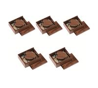 5 PCS USB Flash Driver Wood USB Memory Stick Pen Drives with Wooden Box (Walnut Heart, 3.0 16GB)