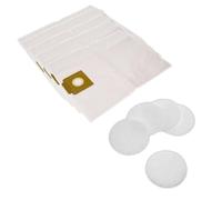 5 Pcs. Vacuum Cleaner Bags Compatible with Karcher BV5/1 T10/1 T12/1 T15/1 T17/1 Replacement To 6.904-315.0 with Motor Protection Filter