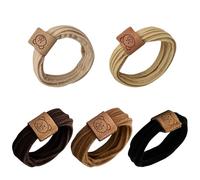 5 Pcs Versatile Simple Hair Tie Elastic Hair Rope Bear Hair Rings Hair Tie Scrunchies Bear Accessories