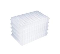 5 PCS Vial Rack Tube Rack Double Panel 96 Positions for Microcentrifuge Tubes 0.2-2ml (White)