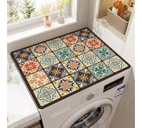 5 Pcs Washer and Dryer Covers for the Top, Non-slip Dryer Top Protect Mat, Dust-proof Washing Machine Cover, Portable Ironing Pad, for Top of Washer, Dryer, Table Top, Countertop (Green, 50x50cm)