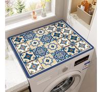 5 Pcs Washer and Dryer Covers for the Top, Non-slip Dryer Top Protect Mat, Dust-proof Washing Machine Cover, Portable Ironing Pad, for Top of Washer, Dryer, Table Top, Countertop (Blue, 60x60cm)