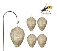 5 Pcs Wasp Nest Decoy, Hanging Waterproof Fake Wasp Nest, for Home Garden and Agricultural Use