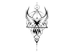 5 Pcs Waterproof And Durable Phoenix Totem Temporary Tattoo Sticker Arm Herbal Plant Simulation Tattoo