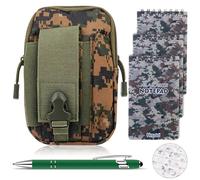 5 Pcs Waterproof Notepad Pen Set Waterproof Notebook Mini Spiral Notebook All Weather Stone Paper Notebook Military Green Cover Pocket Notepad Tactical Steno Pad with Grid for Outdoor Activity Record