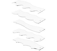 5 Pcs Wave Edge Quilting Ruler,Acrylic Quilting Templates, Clear DIY Patchwork Sewing Crafts, Waves Ruler Piecing Formwork for Machine, No Slip Quilting Ruler Templates for Sewing Craft Patchwork Spli