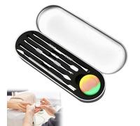 5 PCS Wax Carving Tools Professional Sculpting Tools Dab Stainless Steel Set with Metal Case Easy to Hold Dab Tool Durable Clay Tools for Jewellery Sculpting Modeling Scraping (Silver)