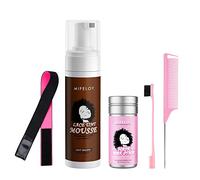 5 Pcs Wig Tool Kit, 200ml Lace Tint Melting Hair Mousse Foam, Mocha Dark Brown Toupees Spray Glue, 75g Styling Wax Stick Pomade Gel, Edge Control Brush, Needle Tail Comb, Wig Band