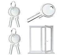 5 Pcs Window Keys Replacement Universal, Universal UPVC Windows Lock Keys, Restrictor Handle Key Replacement Compatible with Yale and Securistyle, Silver