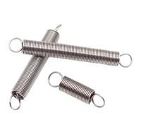5 PCS Wire Diameter 0.8mm Stainless Steel Small Tension Spring With Hook With O Hook Extension Spring For Tensile DIY(0.8x10x55)