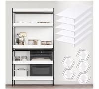 5 Pcs Wire Shelf Covers, 30x12x2in White, Easy Install Removable Liners with Acrylic Clips - Storage Solution for nizing Kitchen, Pantry, and Closet Shelves