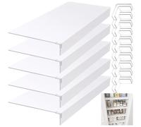 5 Pcs Wire Shelf Covers 30x20x2in Imitation Wood-Look,Closet,Bathroom,Waterproof Scratch Resistant Easy Install,Wood Shelf Covers for Wire Shelving White