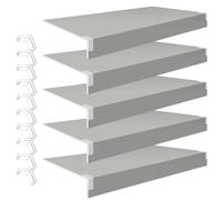 5 Pcs Wire Shelf Covers for Pantry & Closet, Custom Sizes 9-20" Width, Durable Metal & Wooden Wire Shelf Protectors, Upgrade Closet Shelving, 20" L x 12" D x 2" H