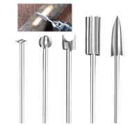 5 PCS Wood Carving Set, 3mm-Sized Carving Tools, Compatible for Dremel for DIY Crafts, Wood-Carving, Root-Carving, Modeling, Pet House Making, House Repair, Micro Sculpture