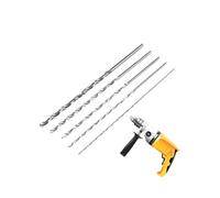 5 Pcs Wood Long Drill Bits,Extra Long HSS Metal Twist Drill Bits Set 200mm High Speed Spiral Steel Bit Multi-Size Straight Shank Set,for Drilling Tool Wood Metal Marble Masonry and Plastic (4-10mm)