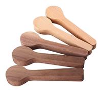 5 Pcs Wood Spoons Carving Blank Kit, Unfinished Wooden Spoon Whittling Kit, Beech and Walnut Spoon Block, Whittling Art Supplies for Beginner Expert DIY Wood Craft