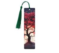 5 Pcs Wooden Bookmark for Men Women Wood Bookmarks with Holes and Tassels Vintage Bookmark Love Tree Wood Hanging Tags Ornaments Handmade Craft Book Marks for Gifts