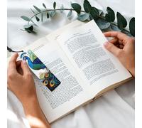 5 Pcs Wooden Bookmark for Men Women Wood Bookmarks with Holes and Tassels Vintage Bookmark Peacock Pattern Wood Hanging Tags Ornaments Handmade Craft Book Marks for Gifts