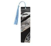 5 Pcs Wooden Bookmark for Men Women Wood Bookmarks with Holes and Tassels Vintage Bookmark Skate Boards Wood Hanging Tags Ornaments Handmade Craft Book Marks for Gifts