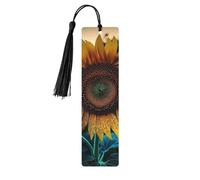 5 Pcs Wooden Bookmark for Men Women Wood Bookmarks with Holes and Tassels Vintage Bookmark The Most Beautiful Sunflower Wood Hanging Tags Ornaments Handmade Craft Book Marks for Gifts