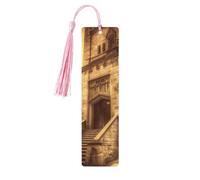 5 Pcs Wooden Bookmark for Men Women Wood Bookmarks with Holes and Tassels Vintage Bookmark Vintage Medieval Wood Hanging Tags Ornaments Handmade Craft Book Marks for Gifts