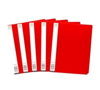 5 PCS X RED Colour A4 Display Book Certificate Folder 20 Pocket Presentation Folder with Plastic Sleeves Polly Pocket Document Organiser Suitable for School & Office.
