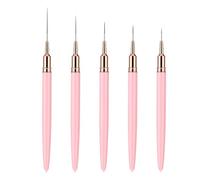 5 Pcs Ymantang Fine Soft Sable Eyeliner Brushes - Professional Pink Handle Eye Makeup Tools for Precise Gel and Wet Powder Application, & Exquisite Craftsmanship for Women