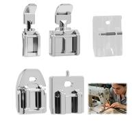 5 Pcs Zipper Foot for Sewing Machine, Invisible Zipper Foot Accessories Compatible with Brother, Singer, Janome and Most Domestic Machines, Low Shank Snap Sewing Machine for Dressmaking Crafts