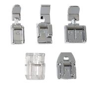 5 PCS Zipper Foot for Sewing Machine Invisible Zipper Sewing Machine Presser Foot Sewing Supplies Zipper Foot Compatible with Brother, Janome, Toyota Singer and Other Low Shank Snap Sewing Machine