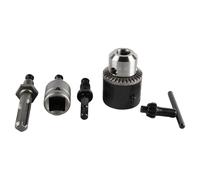 5 Pcs ZONADAH 1.5-10mm Quick Change Drill Chuck Adapter Kit Drill Chuck with Key 3/8-24UNF Thread Hand Drill Hex Shank Socket Square Wrench Electric Hammer Adapter Accessories