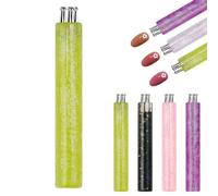 5 Petal Flower Nail Dotting Pen, OneStroke Flower Design Tool, Quick Floral Pattern Stamp Pen, Stainless Steel Ball Tip,Handle Dotting Tool for DIY Nail Art for Beginner (yellow)