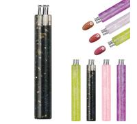 5 Petal Flower Nail Dotting Pen, OneStroke Flower Design Tool, Quick Floral Pattern Stamp Pen, Stainless Steel Ball Tip,Handle Dotting Tool for DIY Nail Art for Beginner (black)