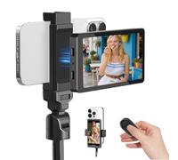 5" Phone Vlog Selfie Monitor Screen for iPhone & Android (Support 4K),Monitor Sync iPhone Rear Camera with Wireless Bluetooth Remote & Teleprompter,Magnetic Selfie Screen for TikTok, Live Stream