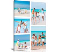 5 Photo Collage Portrait Personalised Canvas Print - Custom Photo Collage Wall Art - Multiple Sizes via “Customise Now” - Custom Printed Gift for Home & Occasions