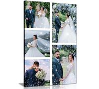 5 Photo Portrait Personalised Diamond Glitter Canvas Print - Sparkly Glittery Dust Finish - Handmade Heavyweight Canvas - Sizes 12x8" to 36x24" - Custom Photo Wall Art & Picture Gifts