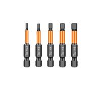 5-Piece 50mm L-Key Hex Screwdriver Bit Set, S2 Steel, H2.5 to H6, for Precision Assembly & Repair