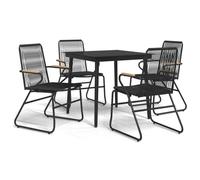 Garden Dining Set Outdoor Table and Chairs Patio Lounge Set PVC Rattan vidaXL