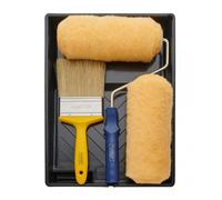 5 Piece 9" Masonry Hamilton Brush and Roller Set with Tray Outdoor & Indoor Use