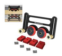 5-Piece Aluminum Alloy Roller Bearing Feed System with Double Wheels & Sliders for Router Table & T-Slot Workbench - Woodworking Tool