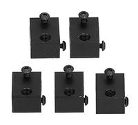 5 Piece Aluminum Heater Block with High Thermal Conductivity Compatible with 3D Printers - Precision Temperature Control Hardware for Plastic and Rubber Manufacturing - 5 Units