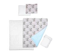 5 Piece Baby Bedding Duvet Pillow with Covers & Jersey Sheet fits 83x50cm Co-sleeper Crib (It's a Boy)