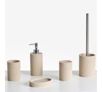 5-Piece Bathroom Accessories Set CHANCAY Light Beige