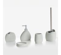 Beliani 5-piece Bathroom Accessories Set Coata Light Grey, Grey